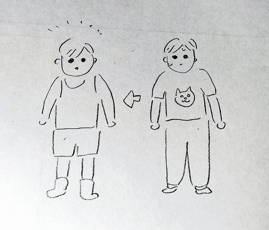 なんか不快だな～、と思ったら暑かった🌞夏みたいねぇ🍥
足は冷えるので靴下🧦 