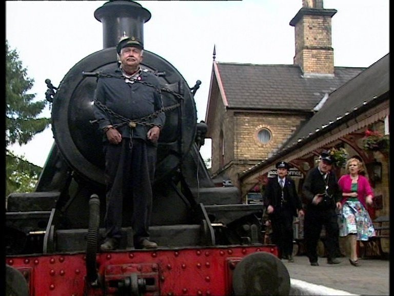 Engine driver Arnold takes a stance in #OhDoctorBeeching  Ivor Roberts left us in 1999 but continues to make us laugh through his role in Beeching and as Mr. Barnes in You Rang.