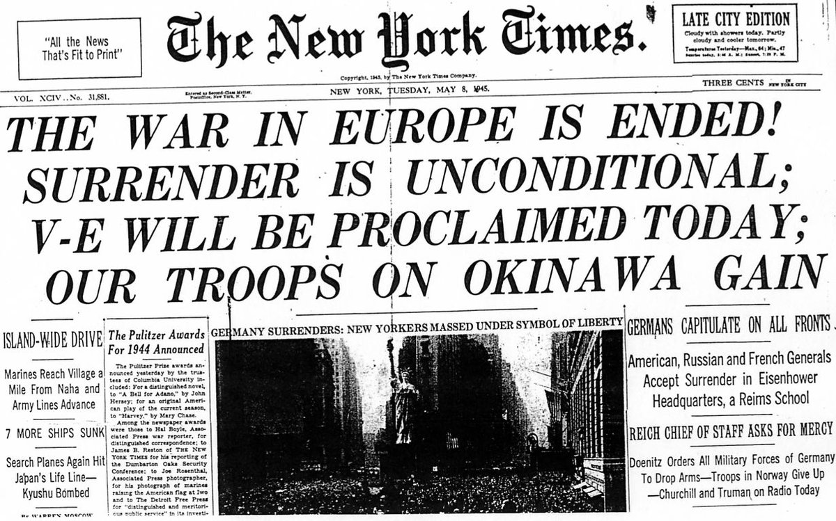 8. Mai 1945.
Dank an die Alliierten, dass sie Deutschland besiegt und die Welt von den Nazis befreit haben.
#TagderBefreiung