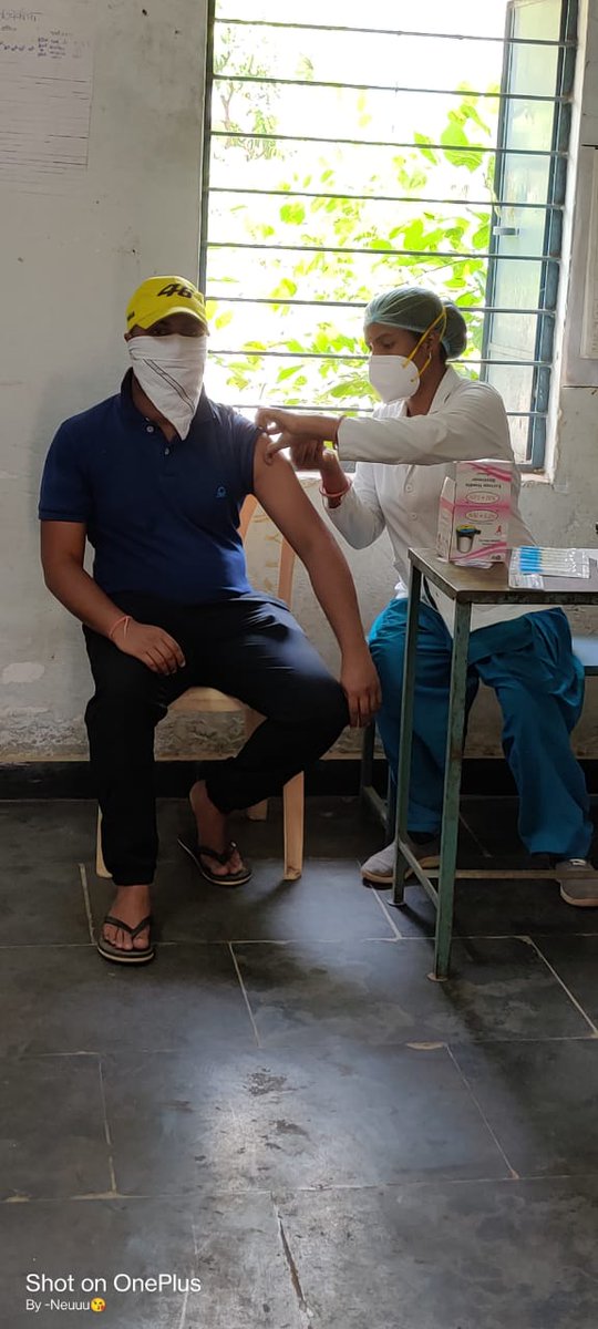 DEVESH50's tweet photo. Got vaccinated . A special thanks to @amitjogi ji for fighting against the fault decision made by govt earlier. Thanks to @narendramodi @drharshvardhan @TS_SinghDeo @bhupeshbaghel https://t.co/yU6OS7qq0S