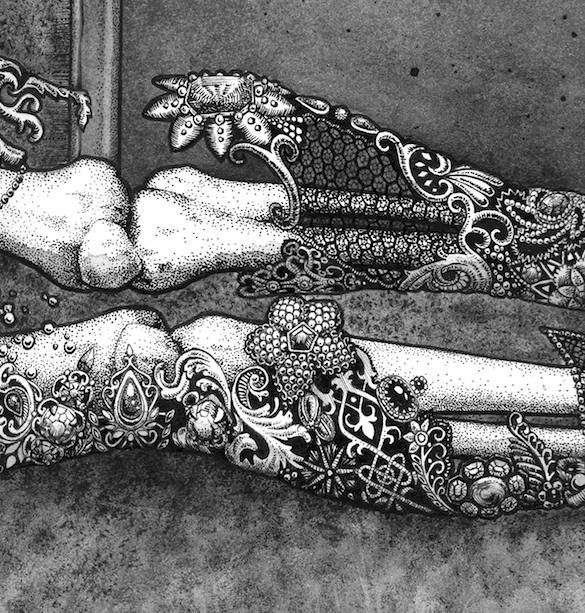 CamilleMurgue's tweet photo. Hi #nftcommunity ! Here are details from my #nft who is available on @withFND ! 
Pen and ink on paper, hours and hours of work ! : )
https://t.co/JtO8Ajt0tW
#art #darkart #illustation #artwork #nftart #nftartist #nftcollector  #nftcreator #NFTcollectibles #NFTartwork https://t.co/DC8yFxMAqL