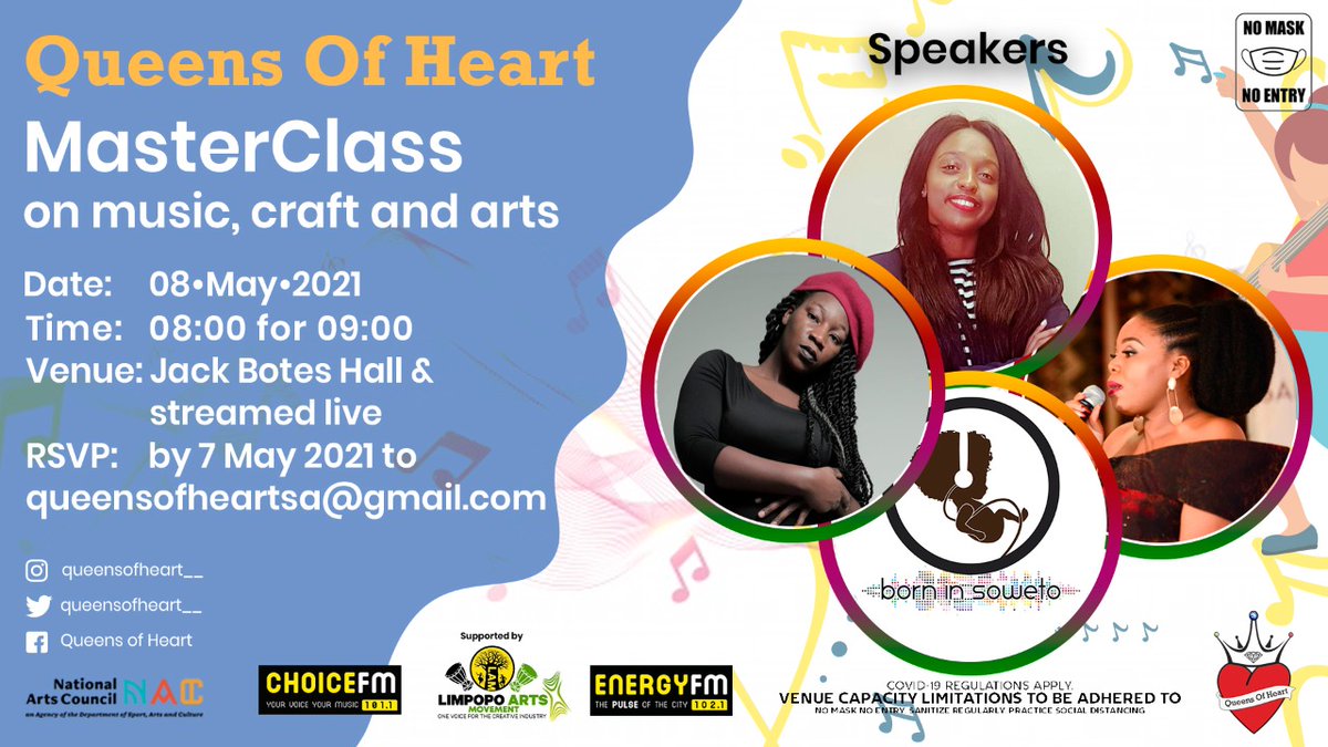 QueensofHeart__'s tweet photo. Today is thee day!

Queens of Heart" invites all aspiring &amp; established artist: involved in the music, arts and craft to a Master Class, that will be offering and imparting more knowledge as well as an indepth understanding of how the insustry as a whole works
#qoh #queensofheart https://t.co/se7zoM4mbX