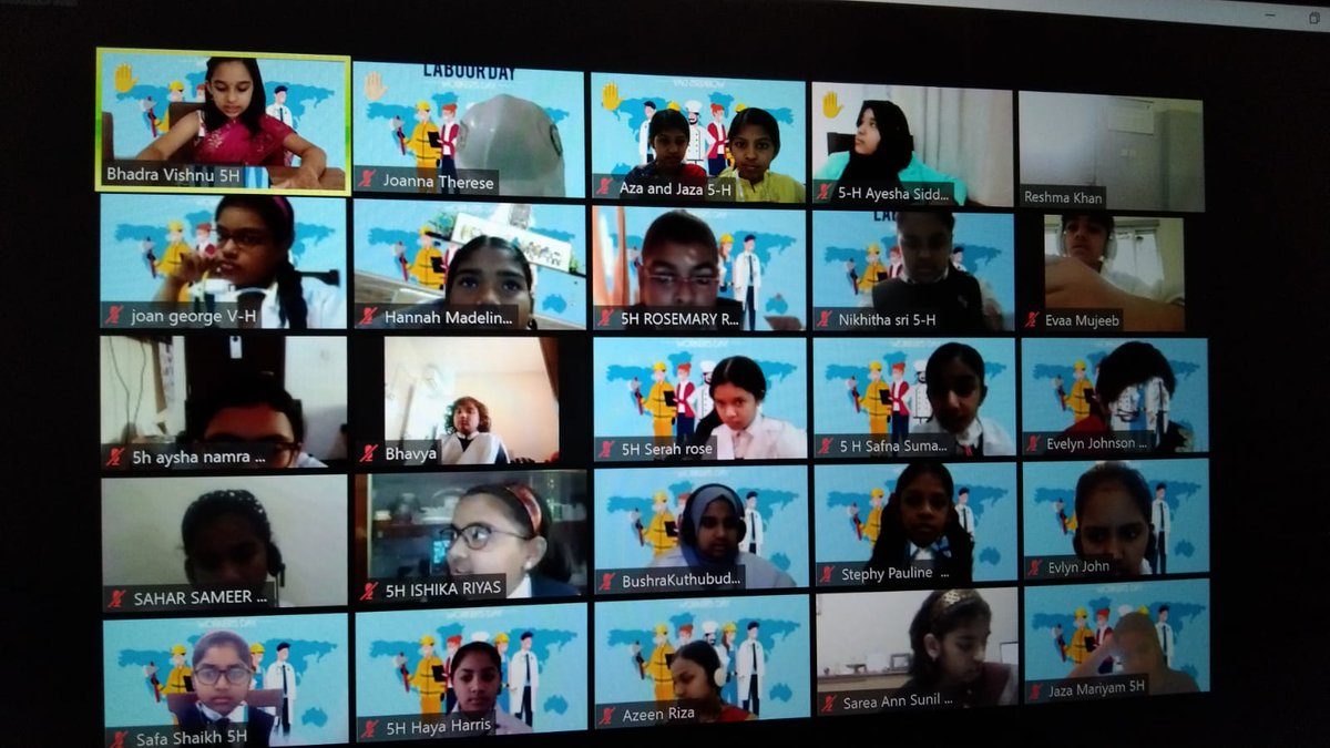 messchoolqatar's tweet photo. M.E.S  observed International Labour Day with great fervor. Special virtual assemblies were conducted in honour of the working community and to express gratitude for their commitment. https://t.co/UTmsNPJ0ic