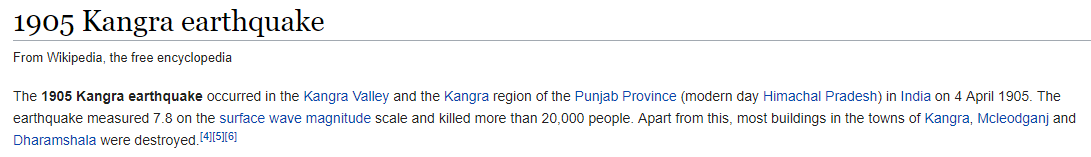 [Sign 9: Earthquakes]The frequency of large-scale earthquakes around the world bear testimony to the Promised Messiah’s (as) advent. This includes the San Francisco & Kangra Earthquakes are testimonies. 