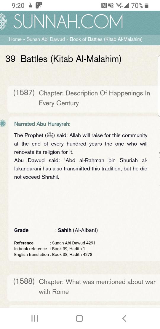 1. The Promised Messiah & Mahdi is the final Mujaddid that have been prophecized to come by hadith since Mujaddids dominate all 14 centuries of Islam. Can anyone show me anyone else who claimed to be a Mujaddid? 