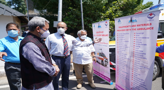 RNhidcl's tweet photo. Amongst the  trying times of the Second wave of Covid National Highways and Infrastructure Development Corporation ltd (NHIDCL), RO-Dehradun dedicated two Basic Critical Life Support  Ambulance to Hon’ble Chief Minister of Uttarakhand on date – 28 April 2021. https://t.co/w4UteOJFge