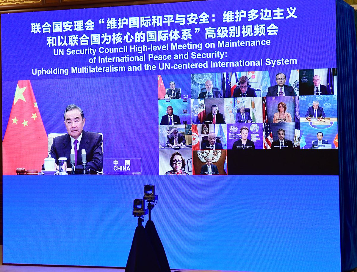 zlj517's tweet photo. State Councilor and FM Wang Yi: International rules must be jointly formulated by all countries and not controlled by a small number of countries or groups of countries. We should adhere to true #multilateralism. https://t.co/Nzi7fsoPB8