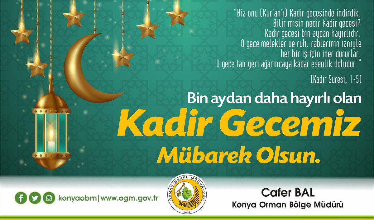 “Her geceyi Kadir,
Her geleni Hızır,
Her olayı Hayır,
Her duayı Makbul bil..."

🤲Bin aydan daha hayırlı olan Kadir Gecemiz mübarek olsun.🤲

#KadirGecesi