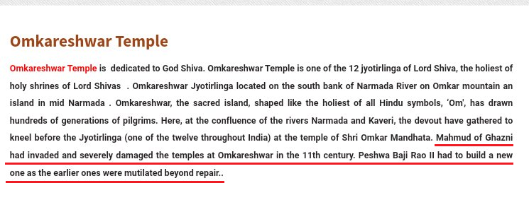 8.Peshwa Bajirao II rebuilt the Omkareshwar Jyotirlinga. Ahilyabai Holkar also made some further renovations with ghats. #Omkareshwar