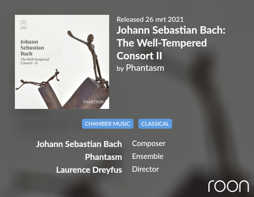 Very happy with the latest addition to my classical music collection! Bach's Well-Tempered Clavier arranged for viol consort. Beautifully played by @phantasmviol. A showcase for counterpoint! Including fine, informative programme notes. #NowListening @roonlabs @LinnRecords