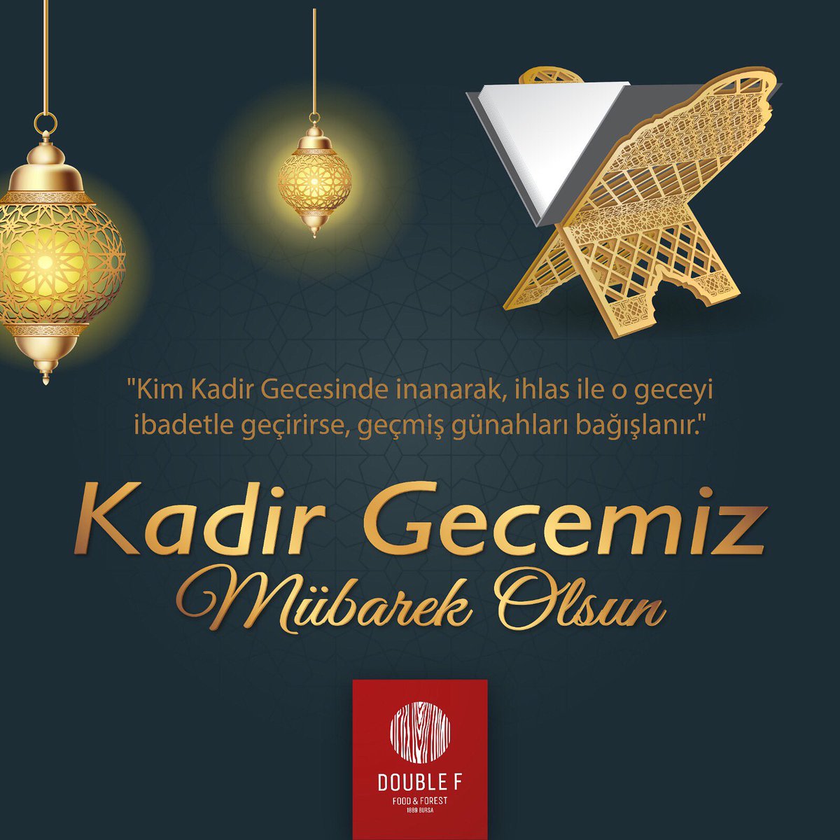 Yüce kitabımız Kur’an-ı Kerim'de bildirilen Kadir Gecesi’ne ulaşmanın mutluluğunu yaşıyoruz Türk-İslam aleminin Kadir Gecesi mübarek olsun.

#KadirGecesi