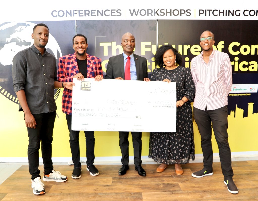 KalashaKenya's tweet photo. Hearty congratulations to our winners in the Film, TV, Documentary and Animation categories at the just concluded #KalashaMarket2021 pitching competition. 
Each winner walks away with KES 500,000 cash prize. 
Hongera kwenyu! 🥳🥳🥳🎉🎉🎊🎊 https://t.co/11hVU5MU5l