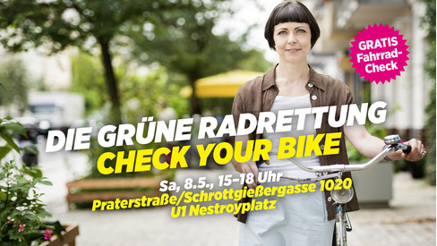 grueneleo's tweet photo. Heute kommt die #Radrettung wieder in den Zweiten:
🚲 15-18 Uhr
🚲 Praterstraße/Schrottgießergasse (bei U1-Station Nestroyplatz)
#checkyourbike https://t.co/ItLTme2uNs