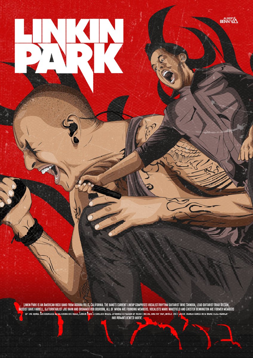 Albertbennyy's tweet photo. Linkin Park
@linkinpark
@chesterbe
Vector Poster Design
@albertbennydesigns
#chesterbennington #chesterbenningtonforever #linkinpark #linkinparkfans #linkinparkforever #linkinparklive #vector #posterdesign #designshoutout
#albertbennydesigns https://t.co/UgdqgZnYl7