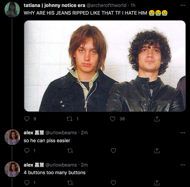strokesstruggIe's tweet photo. he took ripped jeans on another level https://t.co/jv7Q0AevbR