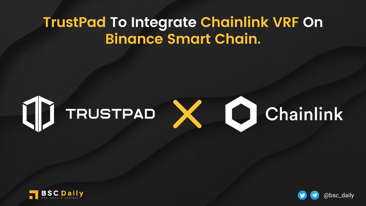 bsc_daily's tweet photo. ⚡@TrustPad, the multi-chain #IDO platform backed by @X21_Digital @Official4SV &amp; more, has confirmed to integrate @chainlink VRF on #BSC!

This will help $TPAD to fairly determine participants in supported IDOs.

👉https://t.co/kyALh1wRvk

#Binancesmartchain $LINK https://t.co/qkJOZpc0ap
