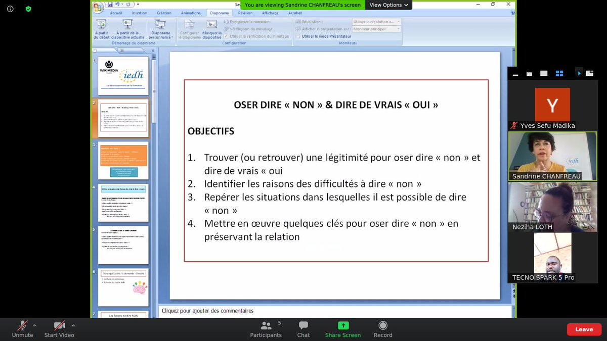 WikimediaRDC's tweet photo. En formation avec #iedh dans : Oser dire NON &amp; Dire de Vrai Oui @Wikimedia_Fr https://t.co/V5QB2qC4X8