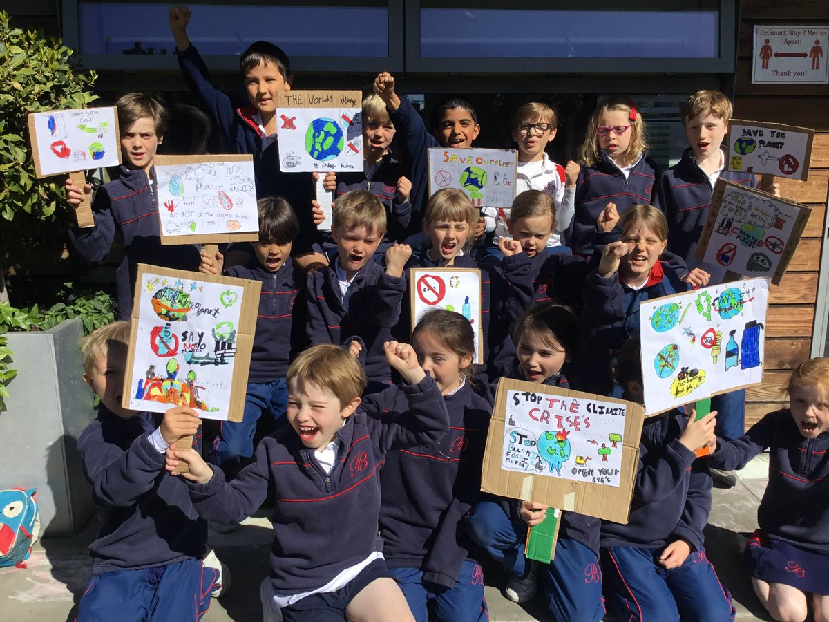 BroomwoodYear3's tweet photo. @Fridays4future Inspired by Greta Thunberg’s #FridaysForFuture movement, Class 3 staged a protest to highlight the importance of marine and wildlife conservation, the impact of global warming, plastic, and air pollution. #NWSbhLS #BroomwoodLower #MWSbhClass3 #ThematicLearning https://t.co/lORRcjprdC