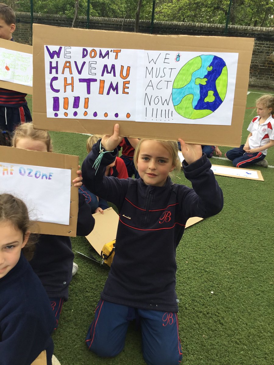 BroomwoodYear3's tweet photo. @Fridays4future Inspired by Greta Thunberg’s #FridaysForFuture movement, Class 3 staged a protest to highlight the importance of marine and wildlife conservation, the impact of global warming, plastic, and air pollution. #NWSbhLS #BroomwoodLower #MWSbhClass3 #ThematicLearning https://t.co/lORRcjprdC