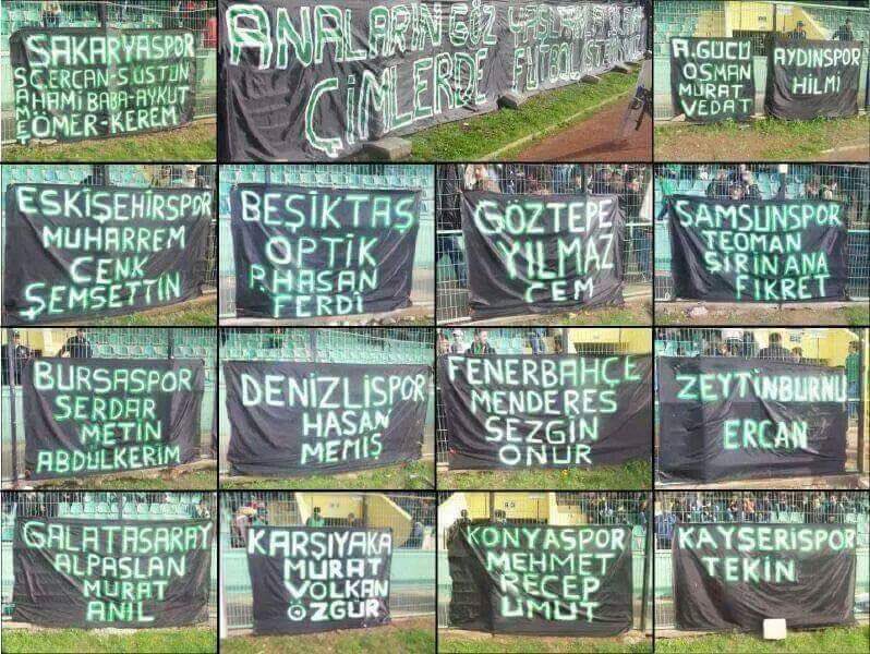 2007 yılında Sakarya Atatürk Stadı’na asılan pankartlar 

Hayatını kaybeden tribün neferlerinin ruhu şad olsun.