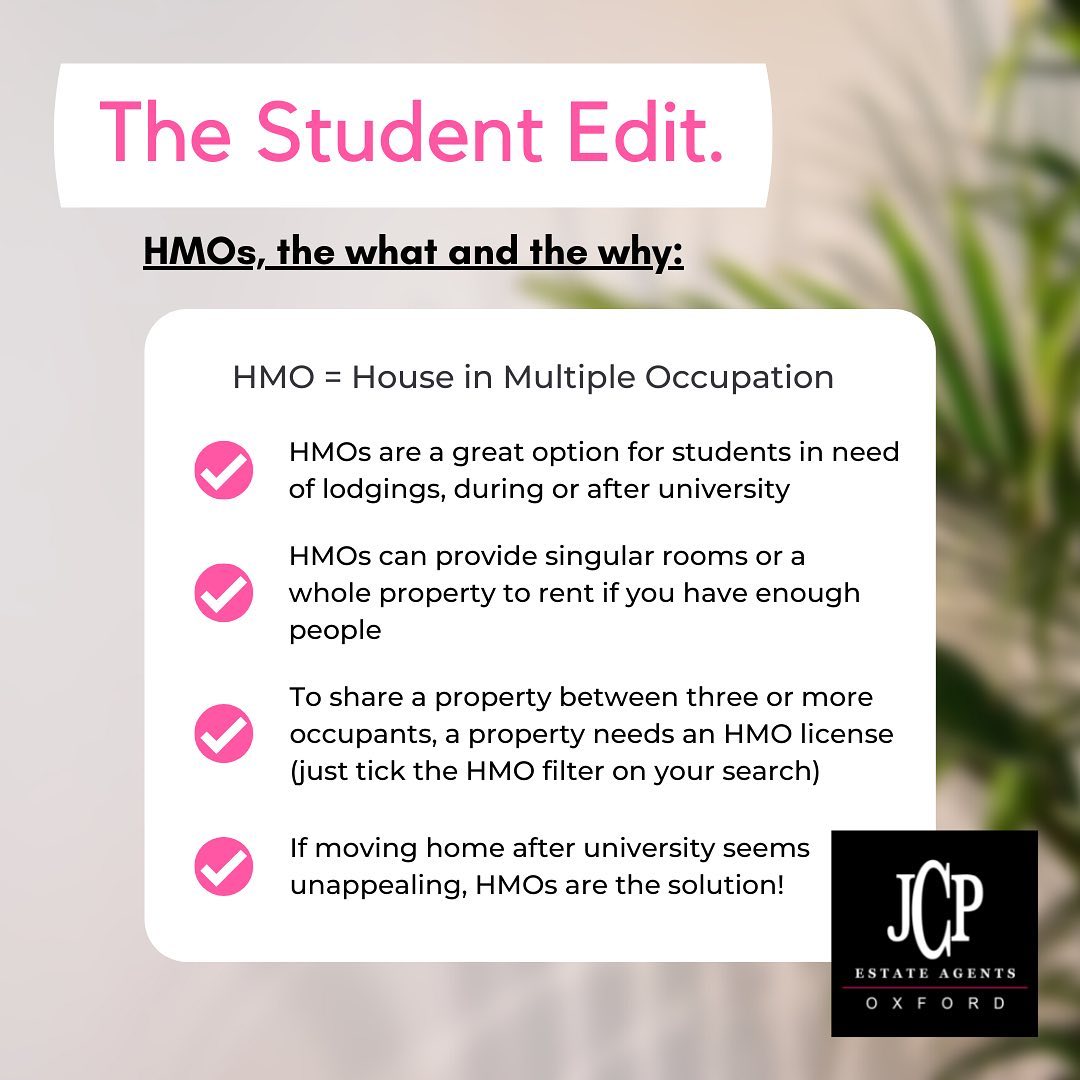 jcpestateagents's tweet photo. In the midst of your degree or thinking about your next property move post-university?

HMOs are what to look for🙌🏼

For more information contact our lettings team:

📞01865721122
📧lettings@jcpestateagents.co.uk
💻https://t.co/wgQxUdMUsy

#hmo #studentliving  #jcpestateagents https://t.co/XC5JcuXVpM