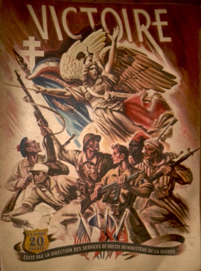 Brochure du ministère des armées 
ou ont peut voir ceux qui ont participé à la libération de la France. Soit un fusillé marin de la France libre, un légionnaire, un soldat de l’armée, un résistant mais aussi un tirailleur sénégalais et un goumier marocain, il fallait le souligner
