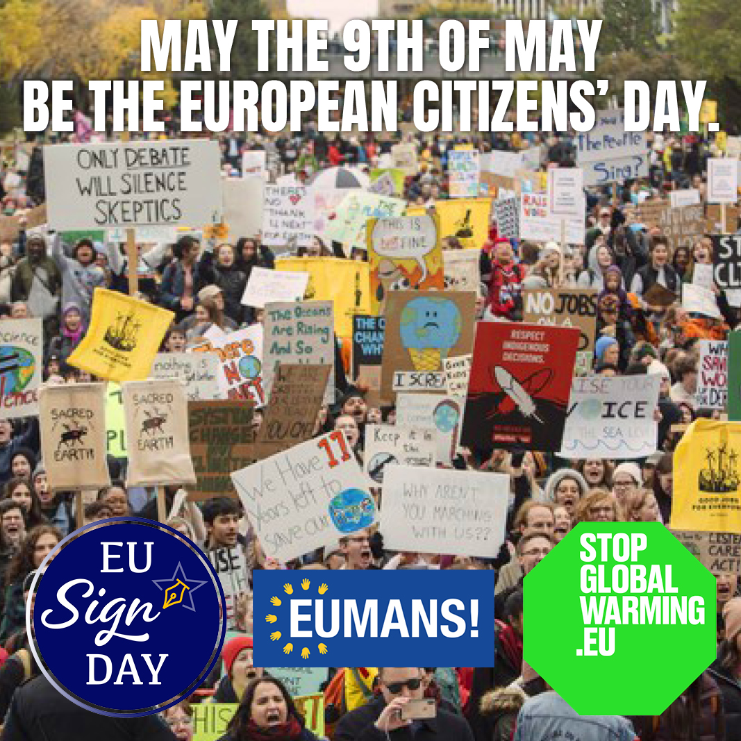 On #EuropeDay we invite to celebrate your @eumans power to shape the future thanks to the tool given by the Treaties: discover all the European Citizens' Initiatives as ours on EuSignDay.eu and sign the ones you support. #EuSignDay
Let's make #EuropeDay a EU Sign Day!