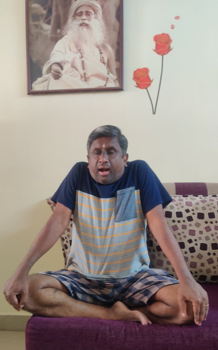 sudhan_h's tweet image. Day #4 SMS Challenge
#SMSChallenge
#Sashtanga
#Simhakriya
Started feeling the lung expansion when I do sashtanga and maharasana.
Sima Kriya has become my daily routine