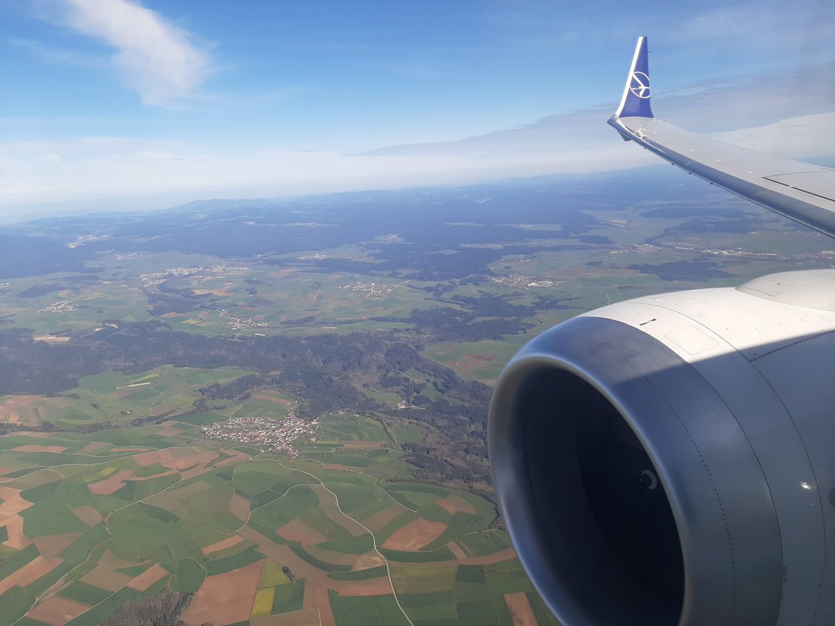 The Alps in sight! What a lovely day to fly.