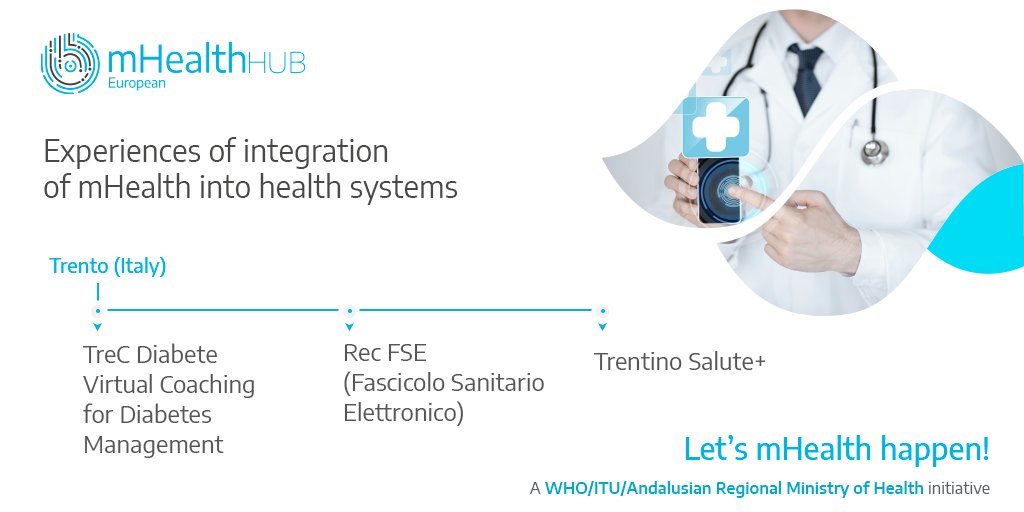 EUmHealthHub's tweet photo. At the #EuropeanmHealthHub we have put together a list of experiences of integration of #mHealth into health systems. Today it is the turn of @Trentinosalute in #Trento, Italy.
📣📲 #BoostmHealth
@WHO @ITU @calidadACSA @saludand supported by
@EU_Commission https://t.co/9viSFsUc9q