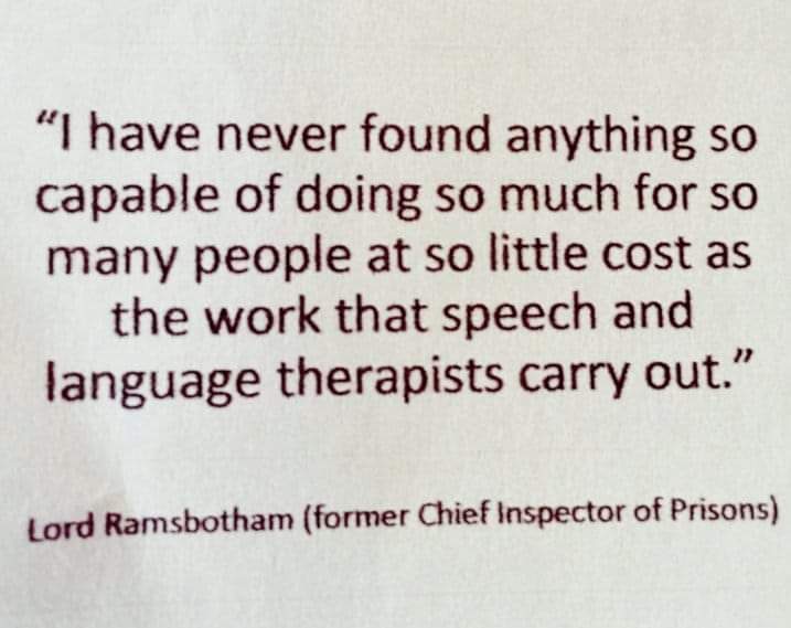 KateSLT's tweet photo. @anna_westaway @GivingVoiceUK @RCSLT Not sure Lord Ramsbotham counts as "in the public eye" but I've always loved this quote from him. https://t.co/NYOE6OqnE6