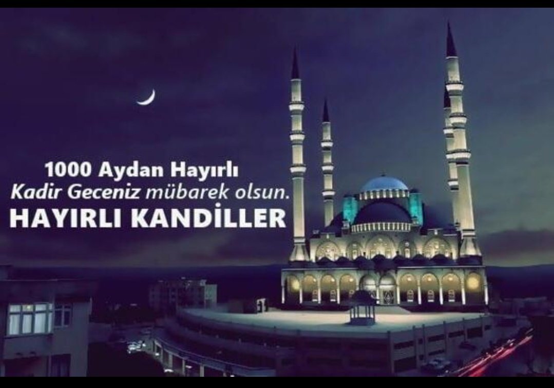 Ve vakit o gecedir ki ; 
Bütün geceler ona hayran..
Kadir gecemiz mübarek olsun 
#KadirGecesi
Dualarda buluşmak dileğiyle 🌷
