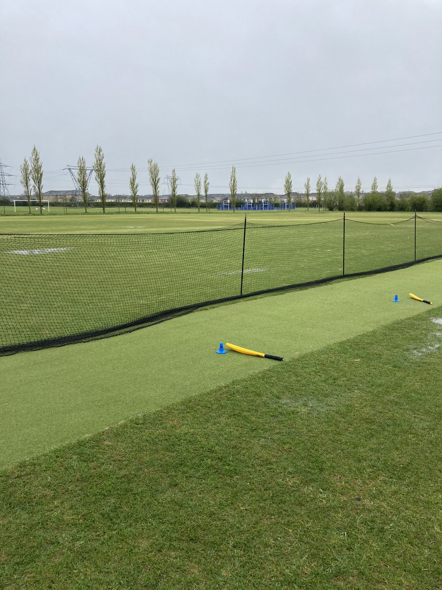 All set up and ready to go <a href="/TyrrelstownCC/">TyrrelstownCC</a>. Rain has stopped! Sun breaking through. 🏏🏏