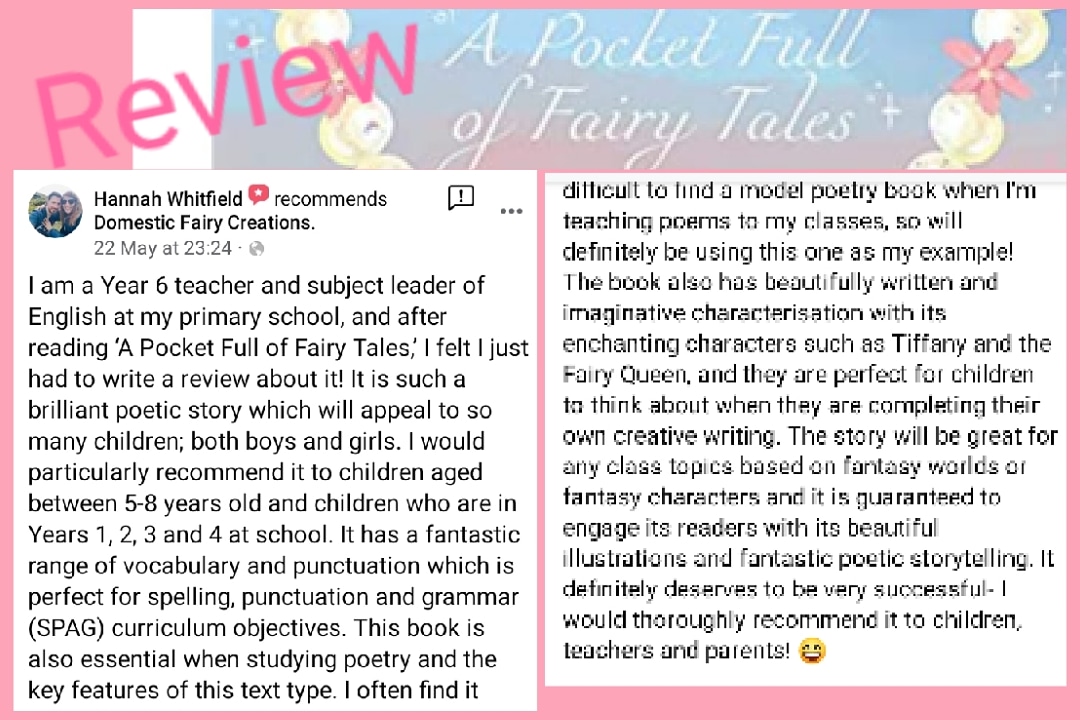 Please check out this beautiful 5 star reviewed fairy book perfect for 0-6 year olds...and support an author... message for details or follow link; amazon.co.uk/Pocket-Full-Fa…
#childrensbook #BookReview #fairytales #bookstoread #kidsbooks