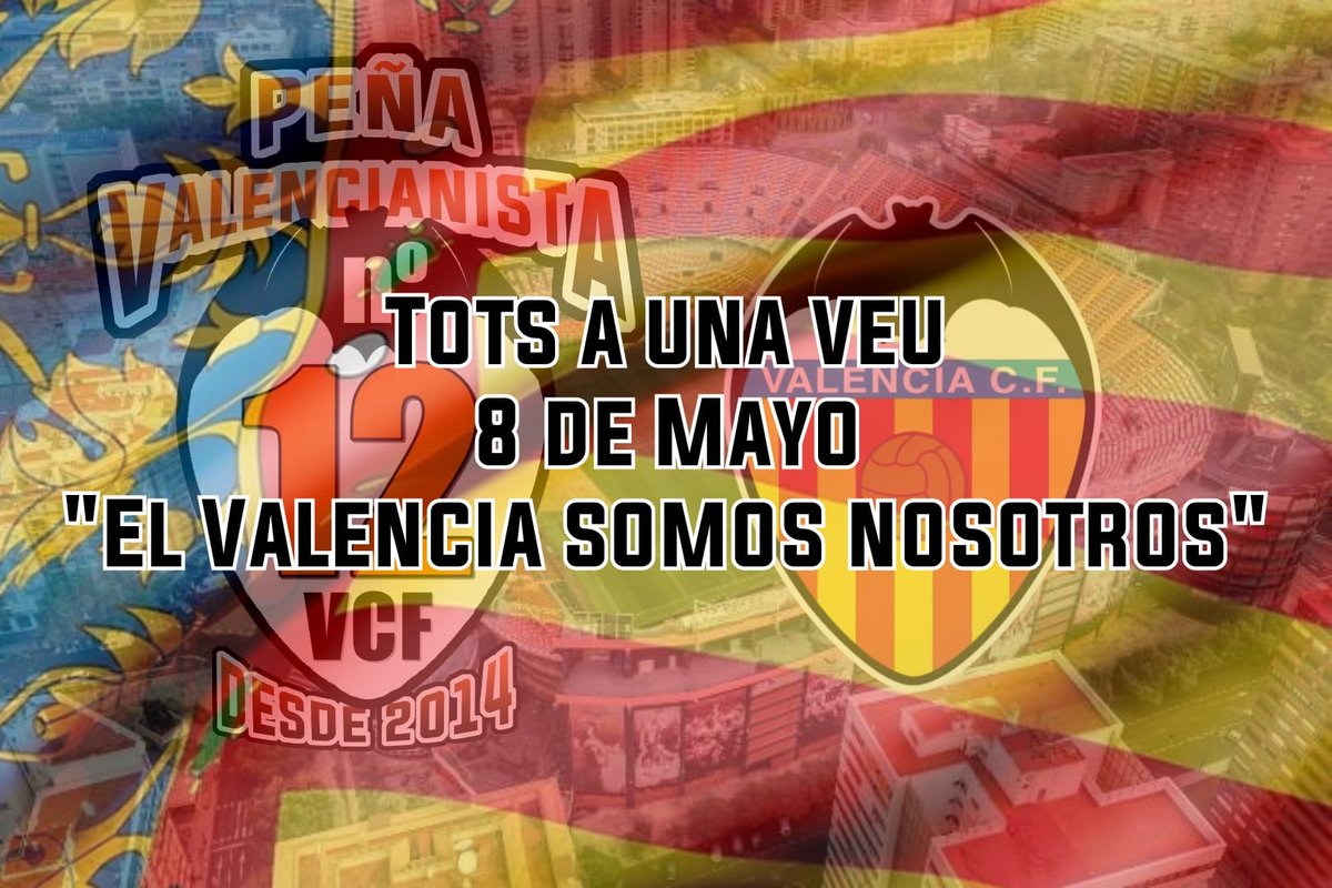 Ha llegado el día y hoy el partido lo jugamos nosotros.
Si puedes ir, te esperamos, y si no, manifiéstate desde redes sociales o  como puedas.
Hoy debemos estar todos unidos, por los que ya no están y los que llegarán.
#AmuntAficio #AmuntValencia
#YoVoyVCF