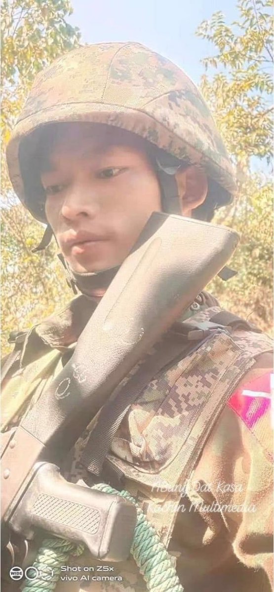 Martyr Aung Tuu, a soldier from KIA Ethnic Armed group was fallen from Terrorist's Air Strikes while protecting the country. In memory of many, in memory of all. May you Rest In Power, Dear Hero. #WhatsHappeningInMyanmar #May8Coup #NoFlyZoneInMyanmar
