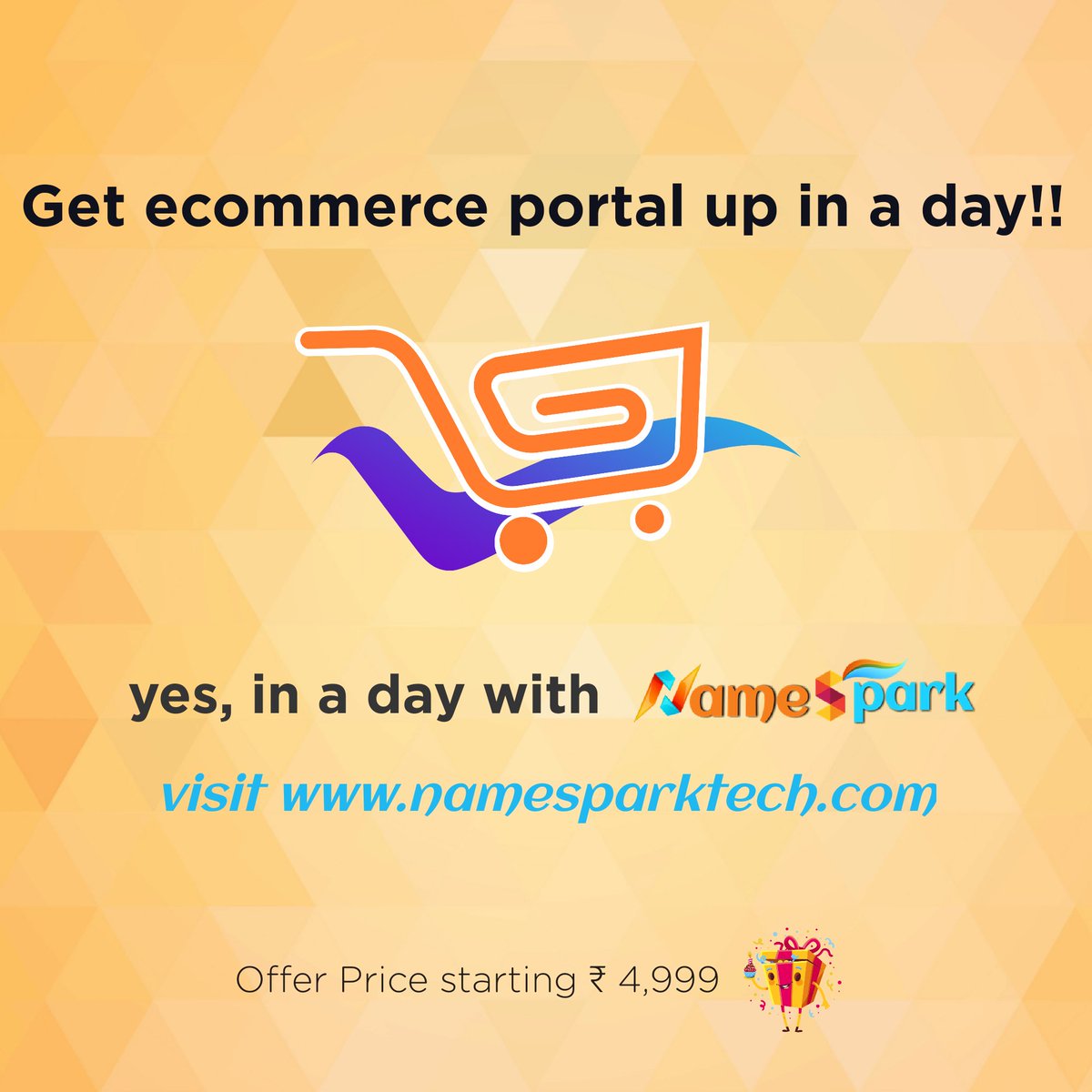 namesparktech's tweet photo. Get ecommerce website with payment gateway ready in a day 🤩!! #ecommercebusiness #software #Website #indiahosting #gettingonline #onlineshop https://t.co/K6ikrBwu7k