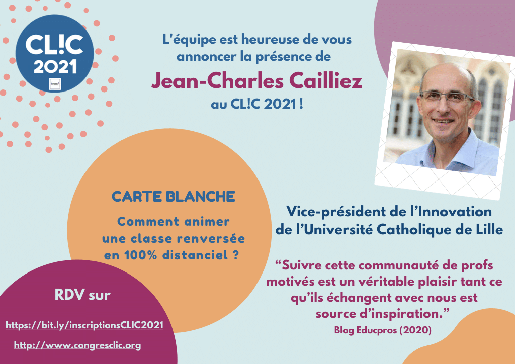 Classe_Inversee's tweet photo. “« The place to be » quand on veut innover dans ses pratiques pédagogiques, et pas uniquement pour inverser la classe ! Assurément, une communauté d’enseignants qu’il est bon de fréquenter… sans modération !”
@JCCAILLIEZ, à propos du @CLIC_congres

👉 https://t.co/BWXMee5CUz https://t.co/tiKTX4GEny
