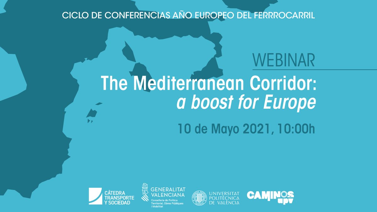 📣 WEBINAR:
🔸 The Mediterranean Corridor: a boost for Europe 🔸

🗓 Lunes 10 de mayo
🕙 10:00h

💻En el canal de Youtube de la <a href="/generalitat/">Generalitat</a>
👉Castellano: youtu.be/2e-6ERAr-Zo 
👉Inglés: youtu.be/UPSDrCxEtcM 

ℹ️ Organiza: Cátedra <a href="/transporteysoc/">Transporteysociedad</a>
🚅#CorredorMediterráneo