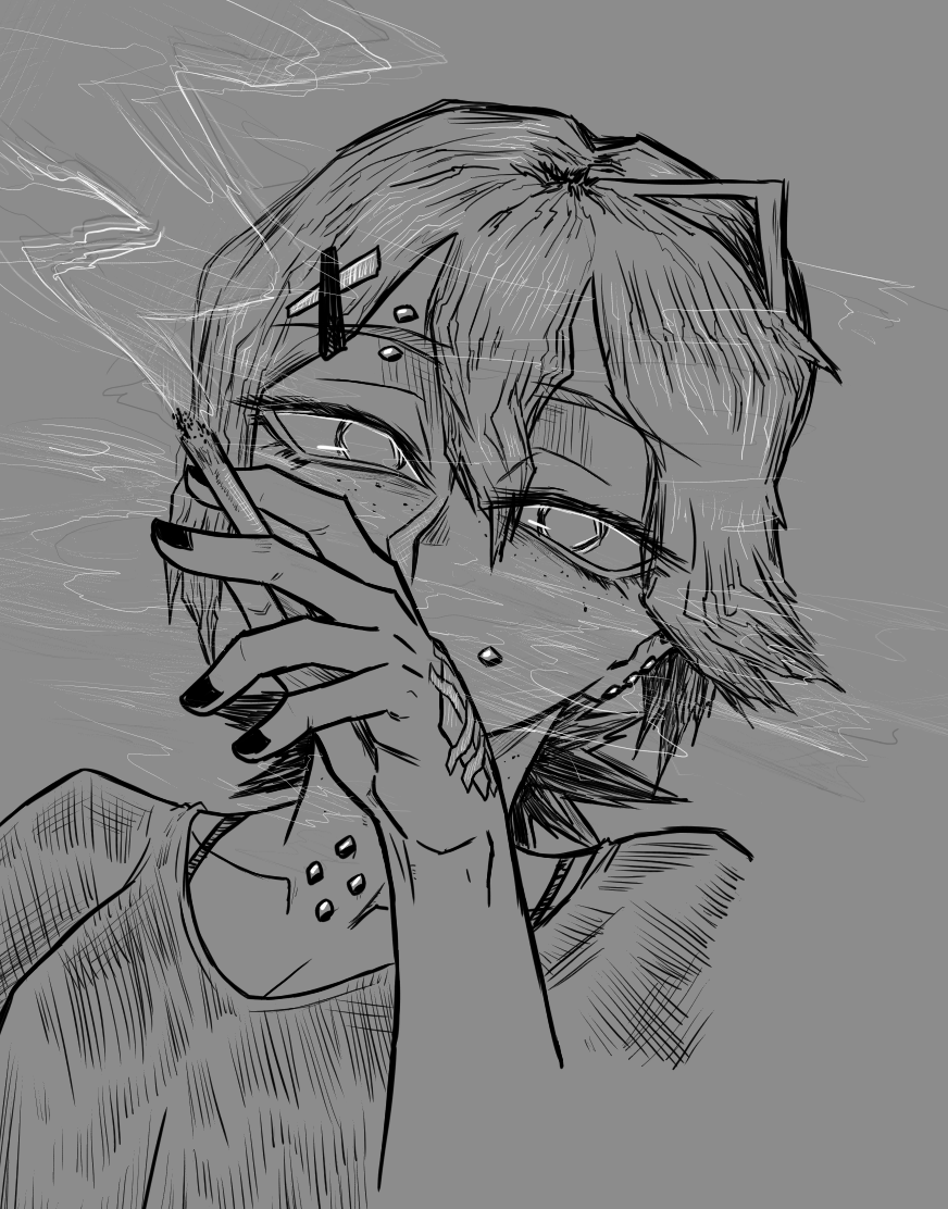 Yen's depression. #sketch #originalcharacter #original #sketchbook #anime # manga #characterdesign #videogames #art #characterillustration  #charactersheet #characterexpressions #animeexpressions, image size:872x1112