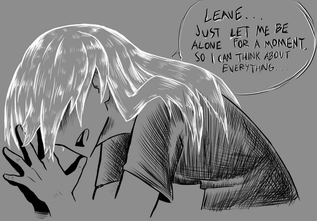 Yen's depression. #sketch #originalcharacter #original #sketchbook #anime # manga #characterdesign #videogames #art #characterillustration  #charactersheet #characterexpressions #animeexpressions, image size:1200x839