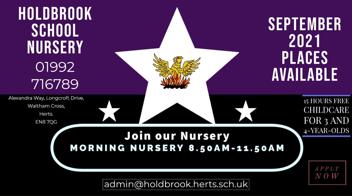 HoldbrookPri's tweet photo. Apply now for our Nursery class for a September start. 
#WalthamAbbey #WalthamCross #Broxbourne #Enfield Please retweet. https://t.co/SzWDUyAs4t