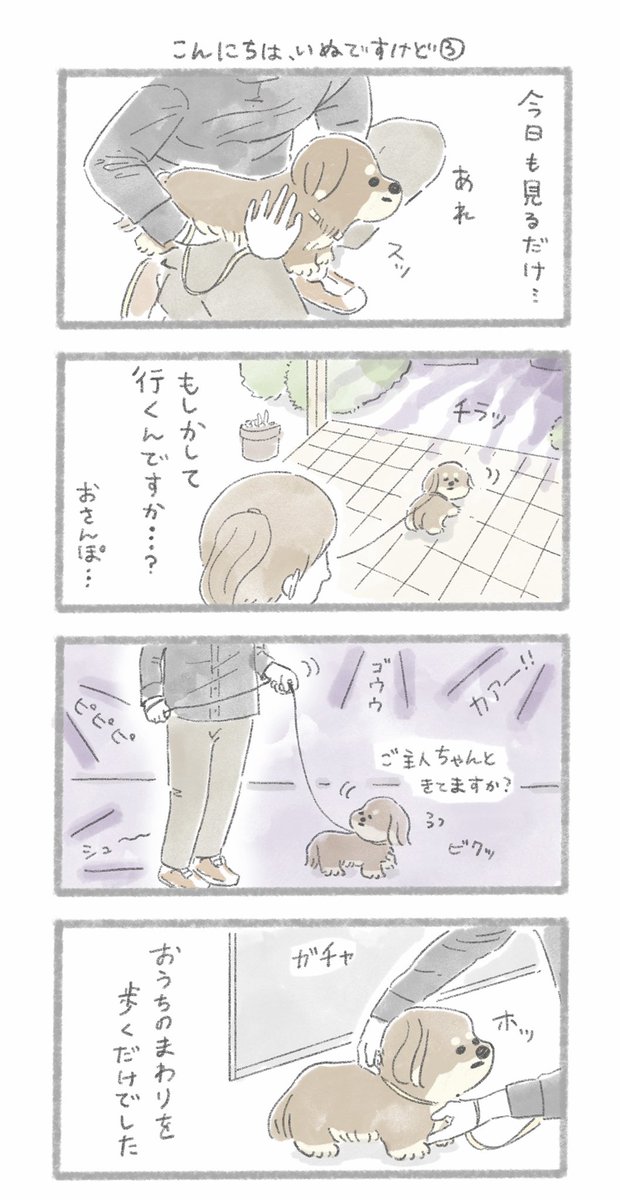 「お散歩が苦手なおいぬのお話」2/3 