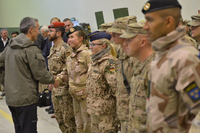 jensstoltenberg's tweet photo. Today we remember and honour all those who have made sacrifices for our freedom, and we thank the women and men of our armed forces who continue to keep us safe. In #NATO we stand 30 Allies strong, preventing conflict and preserving peace – all for one, one for all. #VEDay76 https://t.co/f6WCn2cMa3