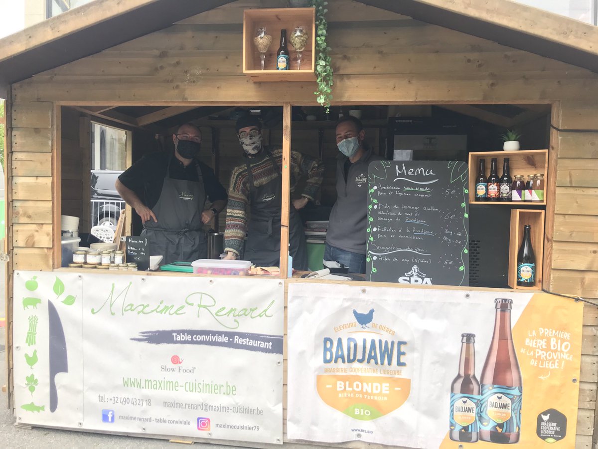 Stand ⁦<a href="/BrasserieCoop/">BrasserieCoopLiège</a>⁩ &amp; #MaximeTableConviviale Journée Pain 8/05 #EconomieSociale #bierebiolocsle