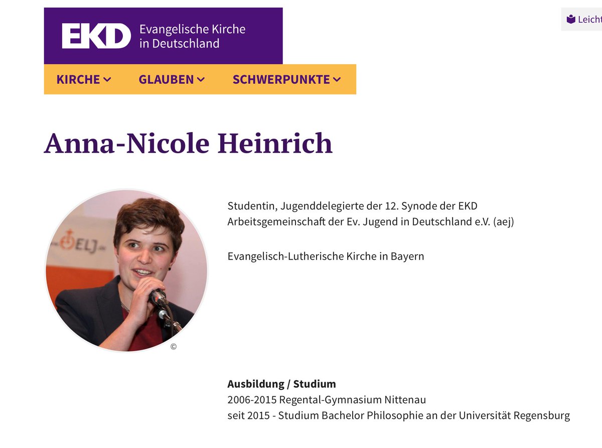 just_ethics's tweet photo. #EKDSynode #EKD
STARKES Signal🙏, hohe Synode! Die @EKDjugend-Delegierte Anna-Nicole Heinrich @AnnaHeinr wird #Praeses der EKD-Synode.
#GemeinsamGlauben #Aufbruch #Vertrauen in die #Zukunft https://t.co/xZc7mQzGFs