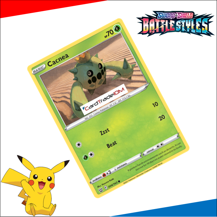 CardTradeIOM's tweet photo. TODAY'S POKEMON CARD OF THE DAY IS: Cacnea - #pokemon #pokemongo #nintendo #pikachu #pokemoncards #pokemontcg #pokemoncollector #pokemonjp #battlestyle https://t.co/wY3o8qe5Dp