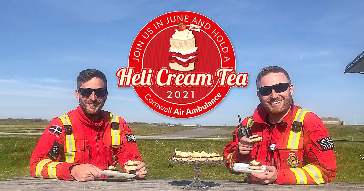 cornwallairamb's tweet photo. Next month #Cornwall is preparing for a very special event...#NationalCreamTeaDayπ Can you host a #HeliCreamTea to raise money for CAAT? We are delighted to be supported by @Roddas_Cream - get a fundraising pack here:
https://t.co/kv5i22igCh
#jamfirst @Jam_First @Dawn_French https://t.co/Y6T2T7SbsR