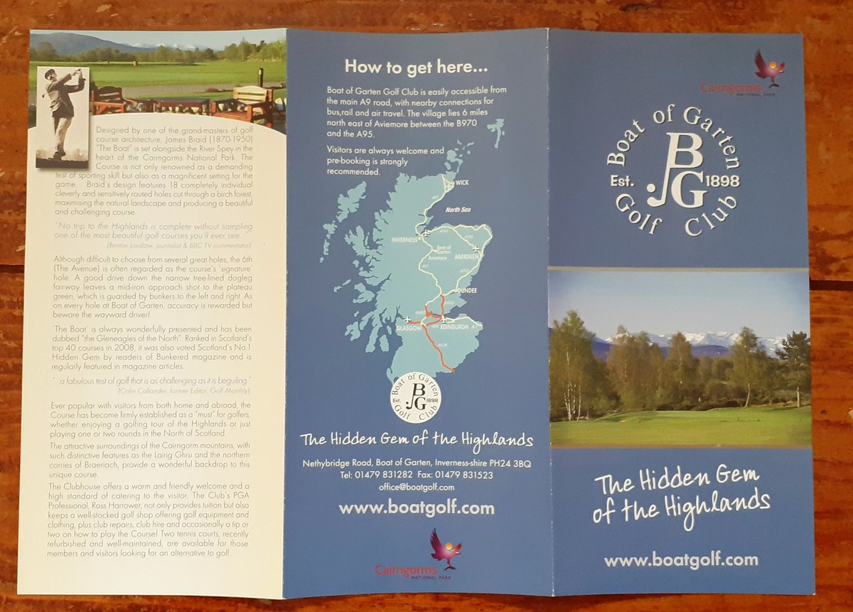 LinksFairways's tweet photo. The Boat! In the old days when golf courses were discovered through a little leaflet or flyer.
@BoatofGartenGC @BraidGolf @golfhighland #Gailf https://t.co/6DoGpPnoF2