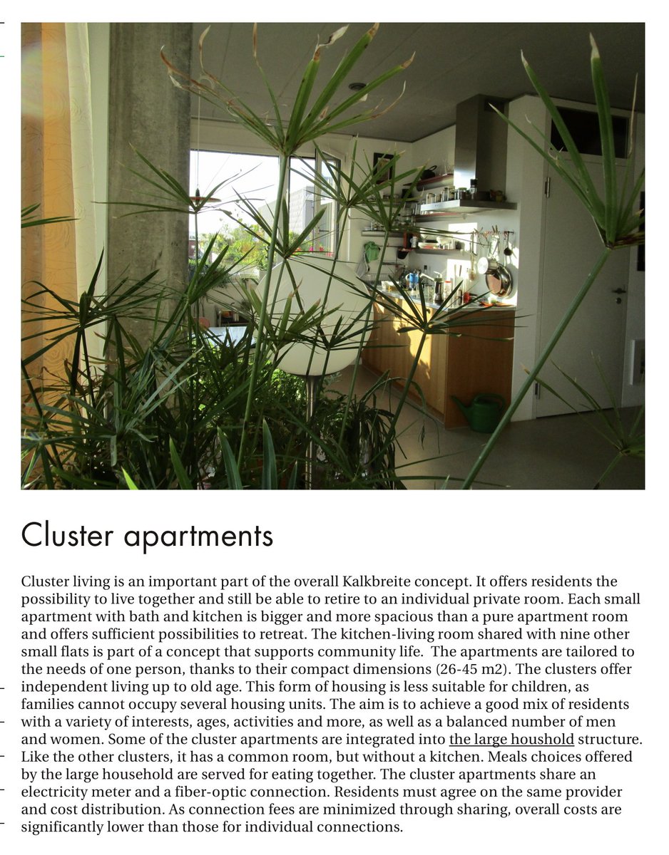 They have CLUSTERS- this word is used in Ireland about  #coliving. Same idea - studio rooms with other shared spaces in the building BUT these are 38sqm and bright, airy, spacious. Laid out on social, wide, colourful corridors + PLACED beside other residents, not siloed.8/